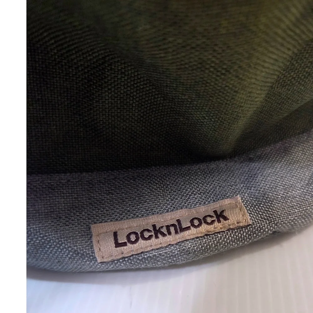 LocknLock Canvas Ammo Storage Lunch Bag Small Green Excellent Drawstring Tote